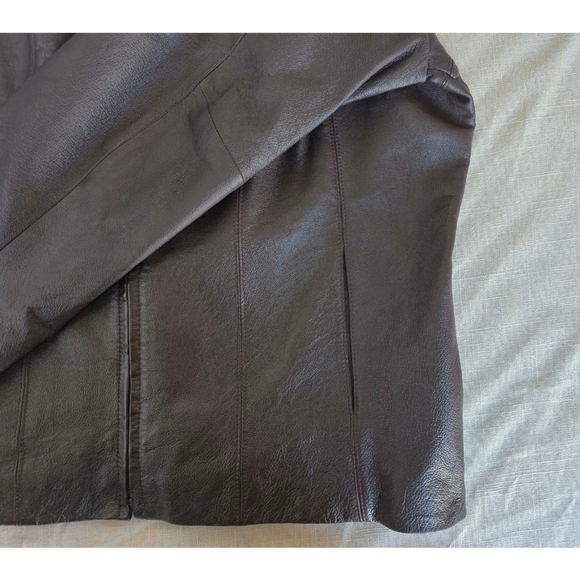East 5th Genuine Leather Jacket Sophisticated Modern Minimalist XL NWOT - Picture 6 of 12